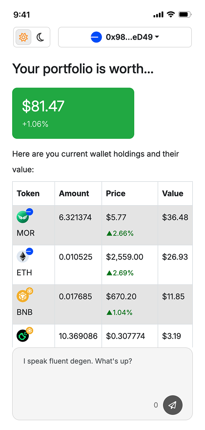 TradeGPT Demo Image
