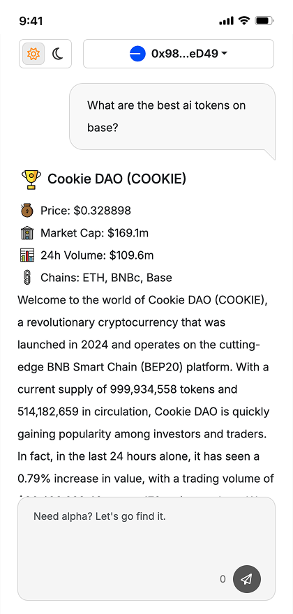 TradeGPT Demo Image
